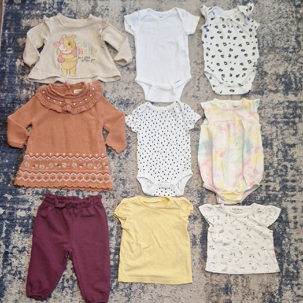 Mixed Baby Girl Clothing Lot Size 0-3 Months And 3-6 Months